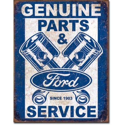 Enseigne Ford en métal / Service Pistons